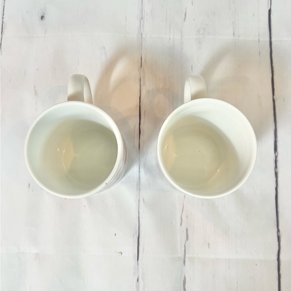 Vintage Christmas Mallard Duck Mugs Set of 2 Holiday Holly Berry Cottagecore - Picture 5 of 8